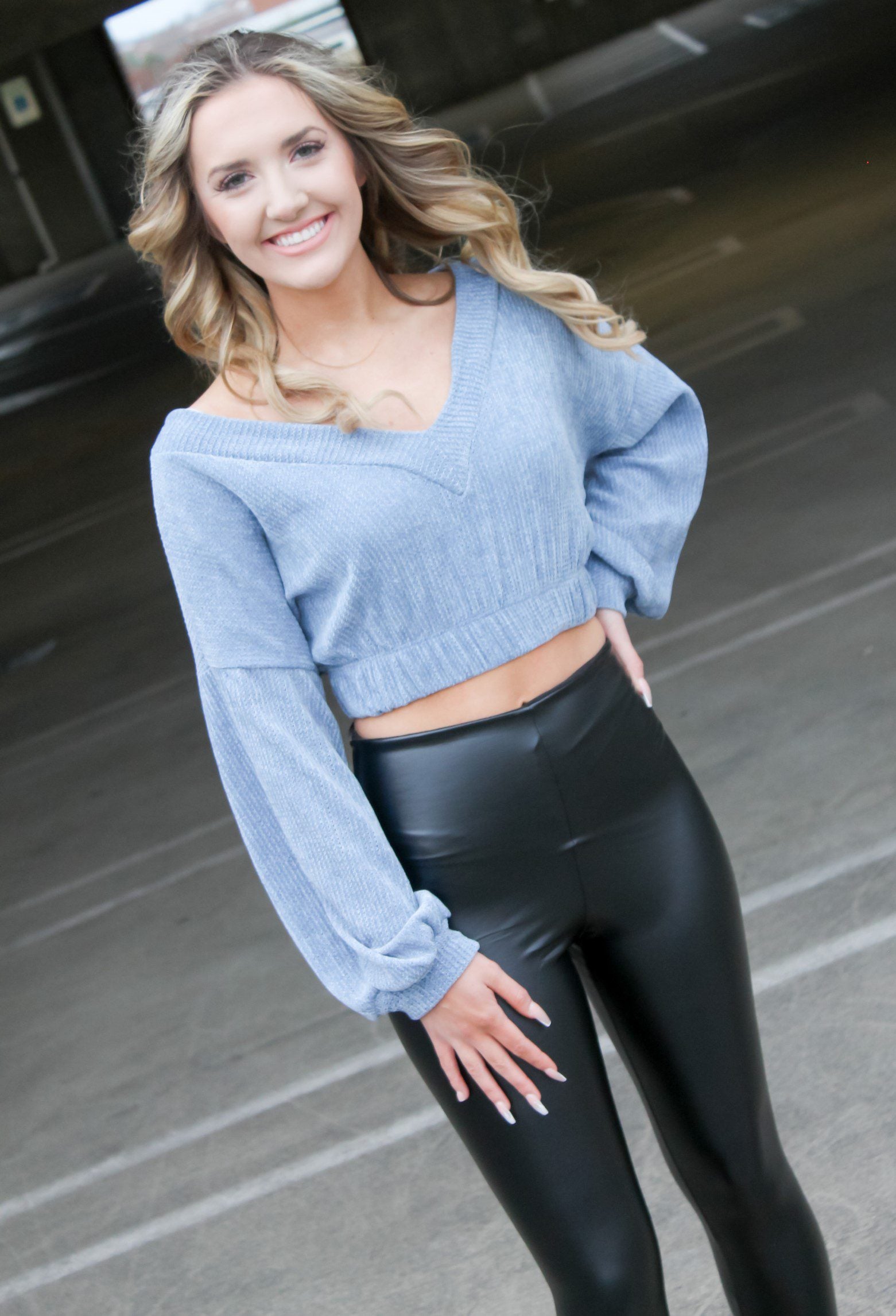 Leggings and hotsell cropped sweater