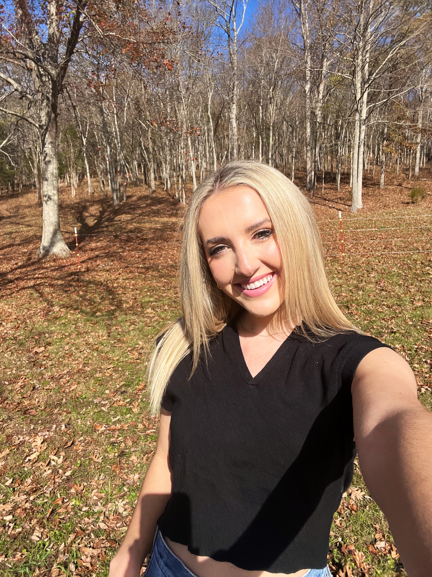 black cut off sweater vest